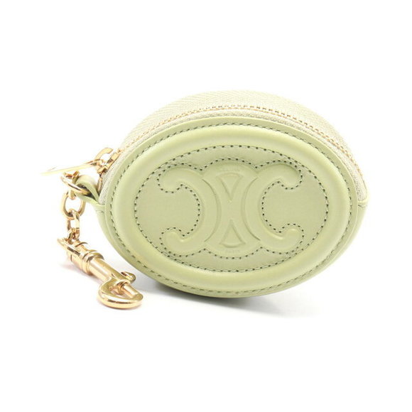 Celine Triomphe AirPods Case Leather Green - Picture 1 of 5